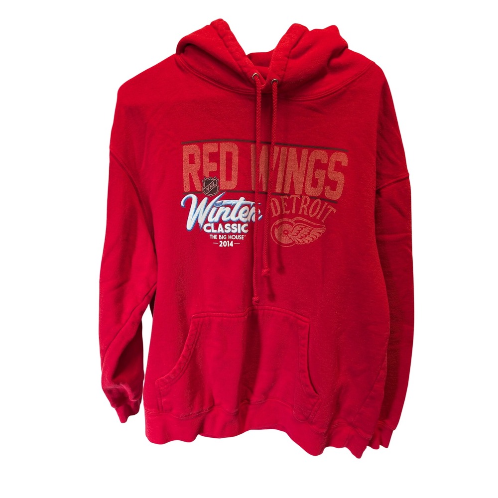 NHL Detroit Red Wings 2014 Winter Classic The Big House Red Hoodie Large